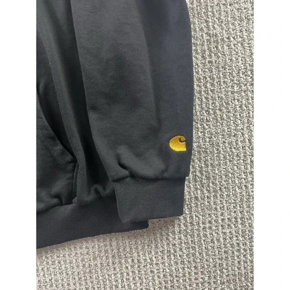 Carhartt Work In Progress Chase Zip Up Hoodie Black Full Zip Mens XL